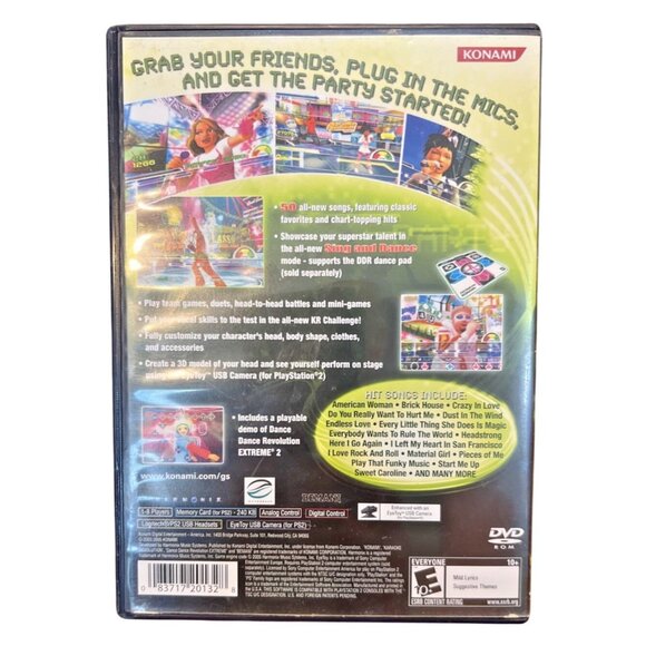 Karaoke Revolution Party PS2 Game Manual & Original Case - Picture 5 of 5